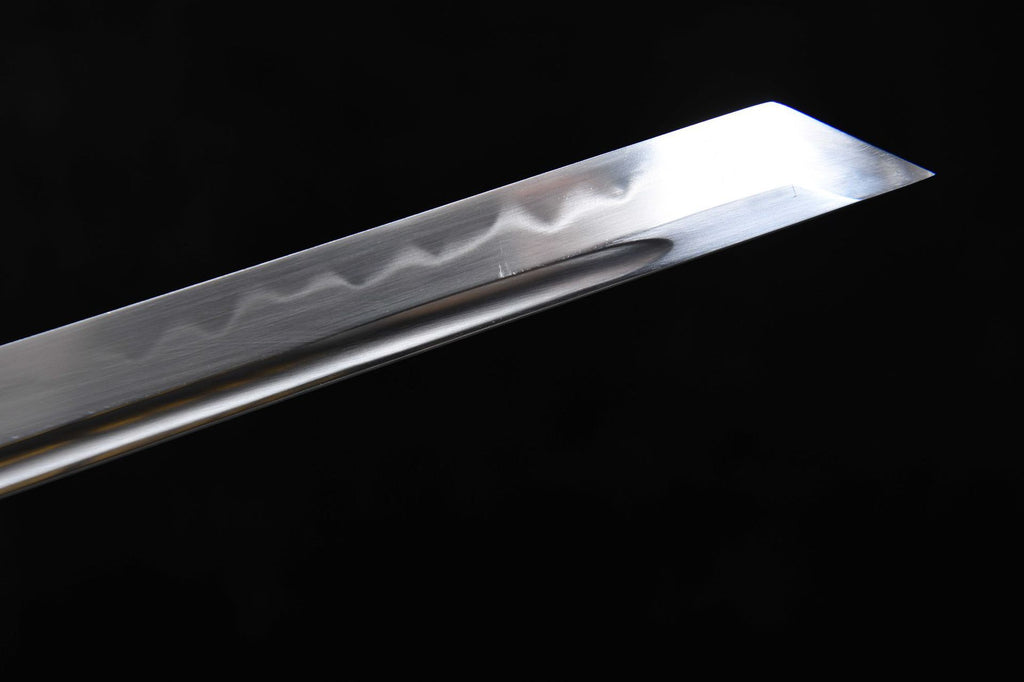 1100 New Handmade Long 20-inch Ebony T10 Steel Burnished Blade Vegetarian Tang Sword - Shadow Tang Knife