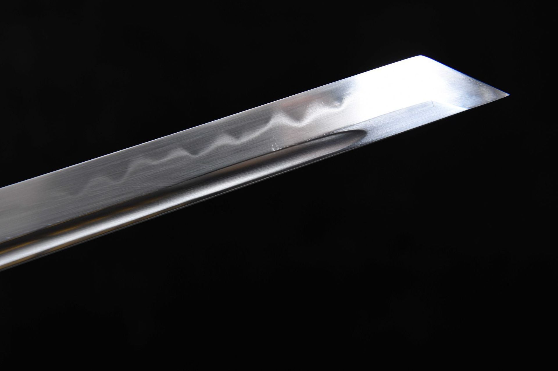 1100 New Handmade Long 20-inch Ebony T10 Steel Burnished Blade Vegetarian Tang Sword - Shadow Tang Knife