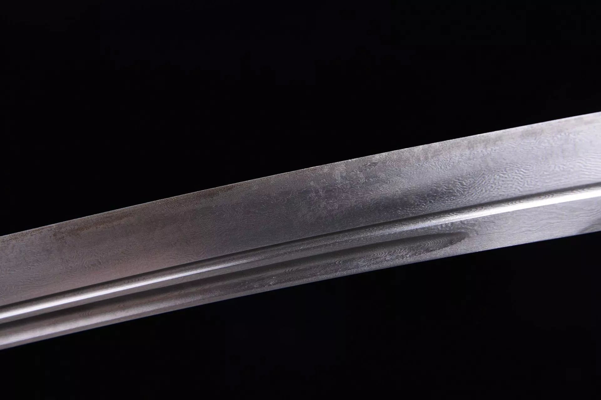 1260 Long 26-inch Patterned Steel Stone Washed Qing Knife Xiu Chun Knife - Jin Yi Wei Pei Blade Knife