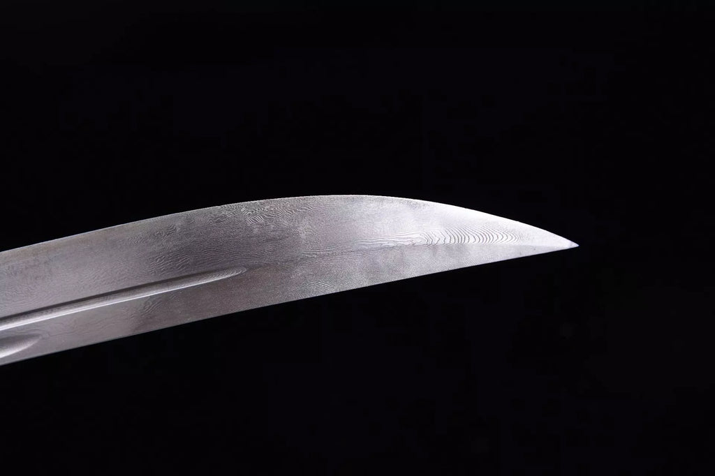 1260 Long 26-inch Patterned Steel Stone Washed Qing Knife Xiu Chun Knife - Jin Yi Wei Pei Blade Knife
