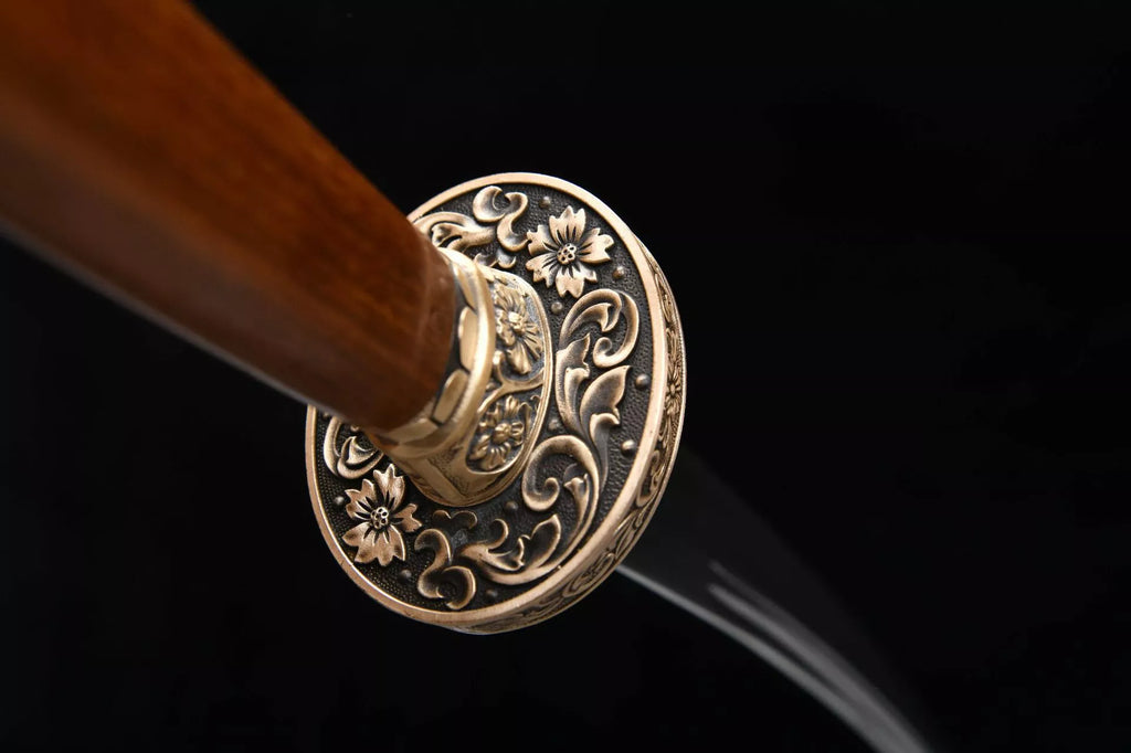 1200 New Handmade Long 26-inch Patterned Steel Clear Knife - Shen Lian Embroidery Spring Knife (Patterned Steel Version)