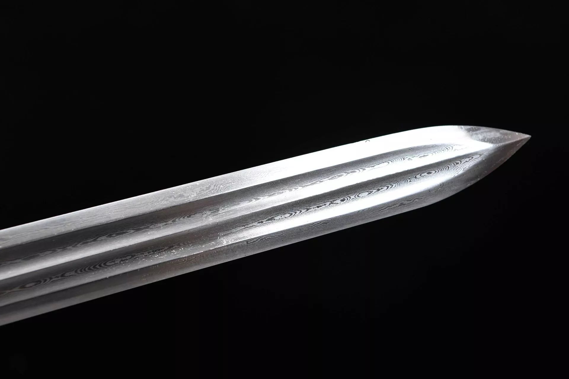 1060 New Handmade Long 28-inch Eight-sided Patterned Steel Han Sword-Fulong Han Sword