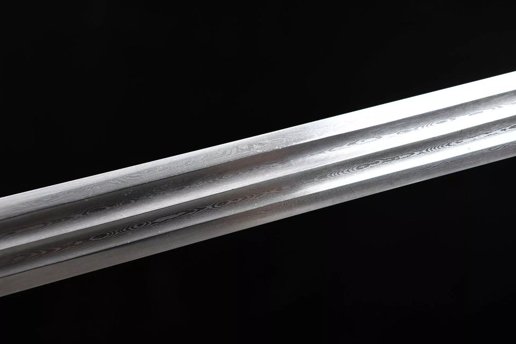1060 New Handmade Long 28-inch Eight-sided Patterned Steel Han Sword-Fulong Han Sword
