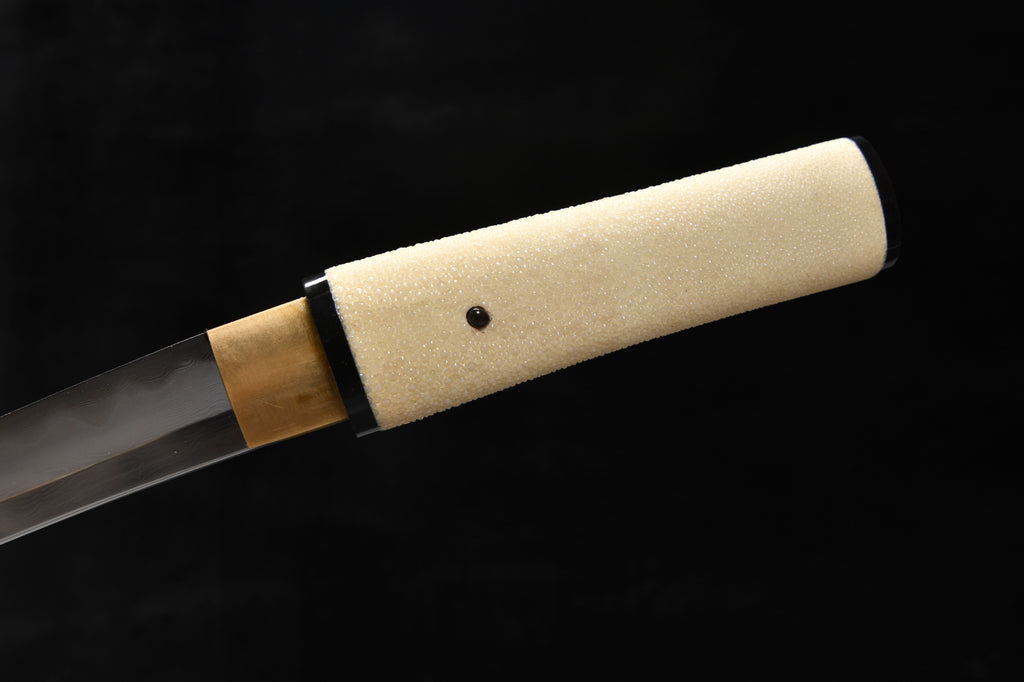 New handcrafted short 12-inch tempered steel sharpened blade Shishangken short knife - Redwood Short knife