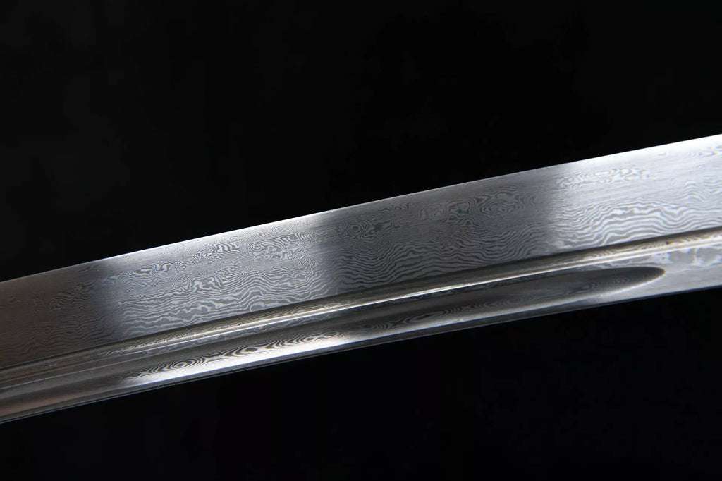 1200 New Handmade Long 26-inch Patterned Steel Clear Knife - Shen Lian Embroidery Spring Knife (Patterned Steel Version)