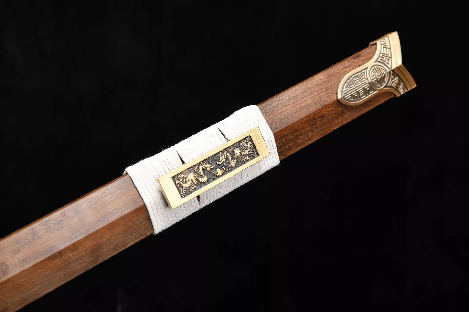 1060 New Handmade Long 28-inch Eight-sided Patterned Steel Han Sword-Fulong Han Sword