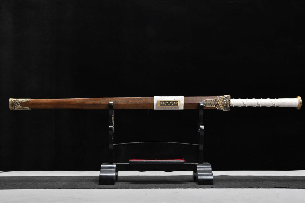 1060 New Handmade Long 28-inch Eight-sided Patterned Steel Han Sword-Fulong Han Sword