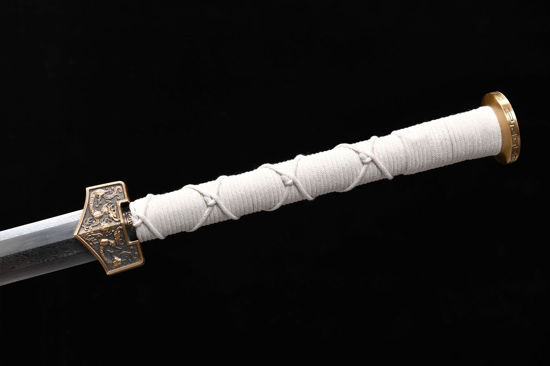 1060 New Handmade Long 28-inch Eight-sided Patterned Steel Han Sword-Fulong Han Sword