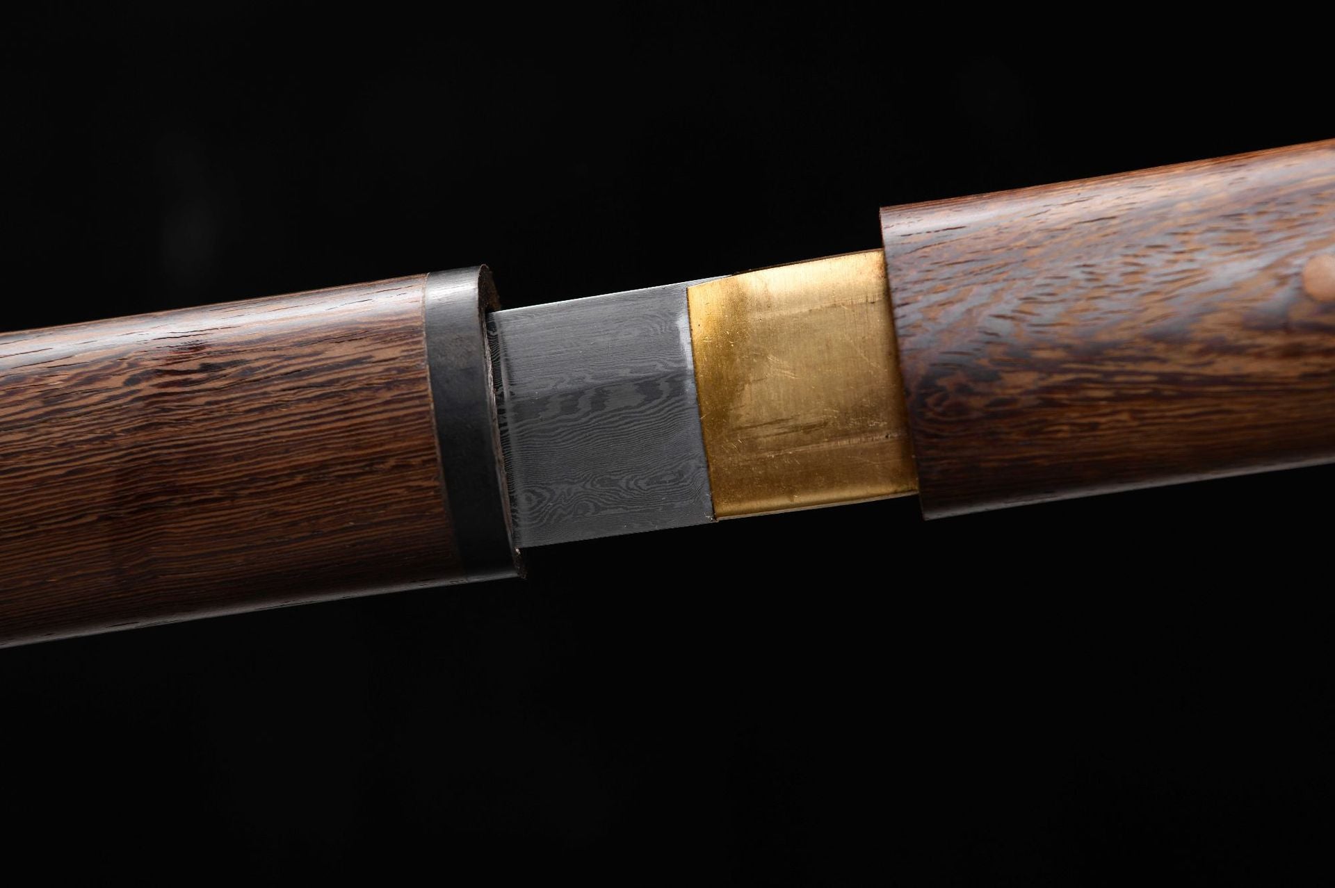 26-inch Rosewood Patterned Steel Straight Blade - Plain Shadow Tang Sword