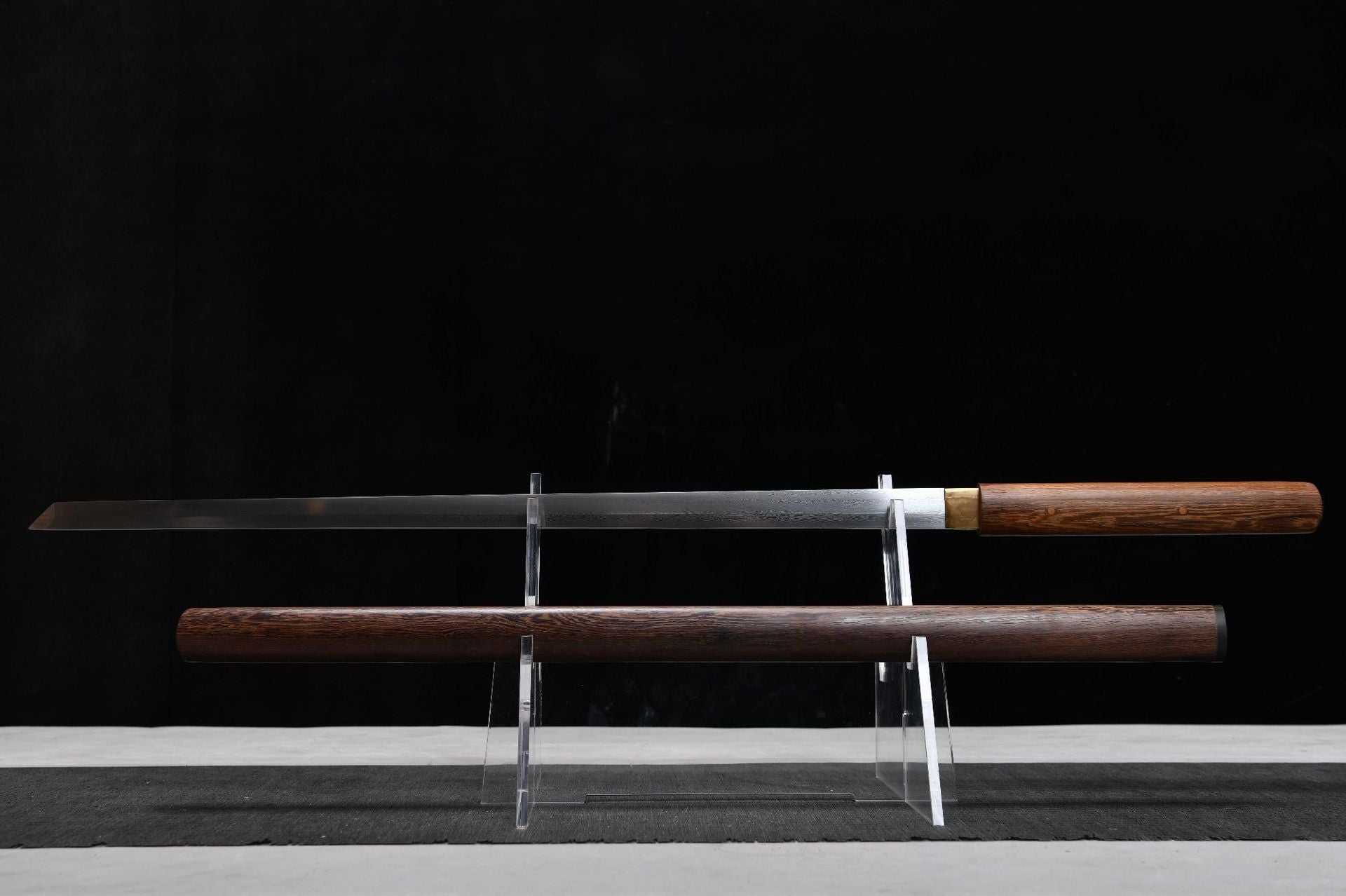 660 New Handmade Long 26-inch Rosewood Patterned Steel Vegetarian Straight Knife - Vegetarian Shadow Tang Knife