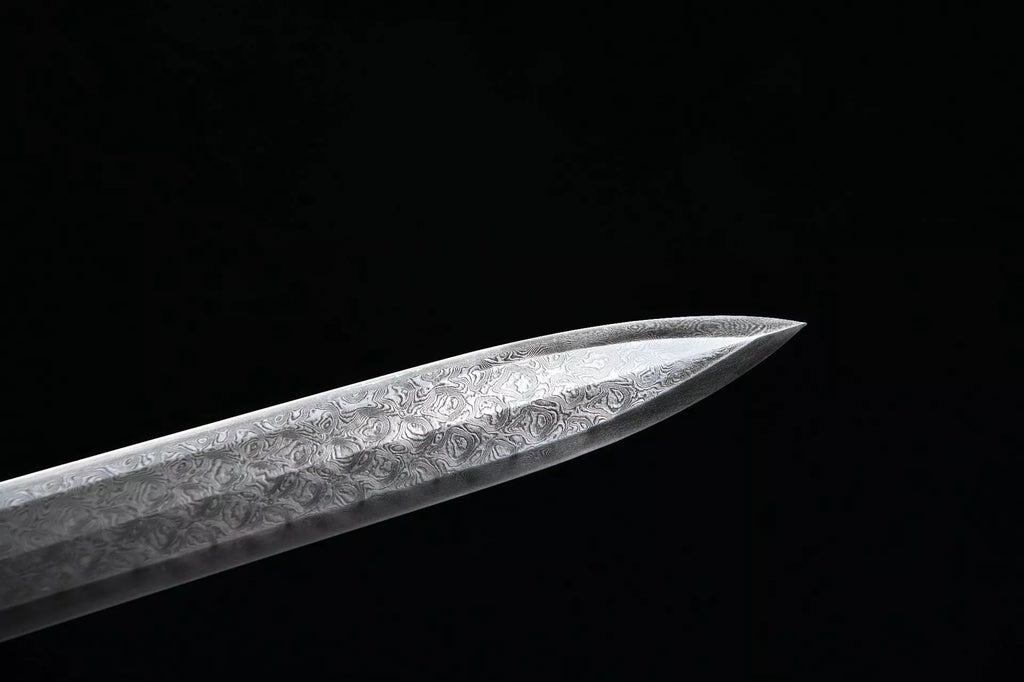 2180 New Handmade Long 28-inch Iron Mounted Han Sword with Dragon Scale Pattern - Sheep's Head Iron Sword