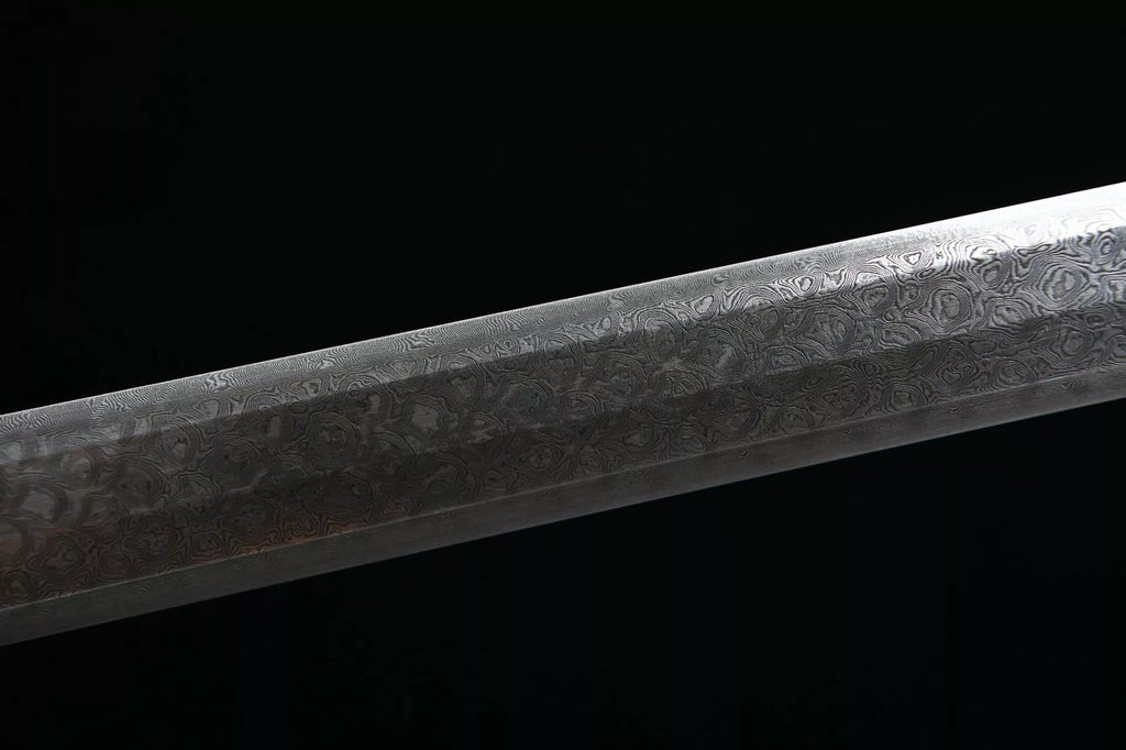 2180 New Handmade Long 28-inch Iron Mounted Han Sword with Dragon Scale Pattern - Sheep's Head Iron Sword