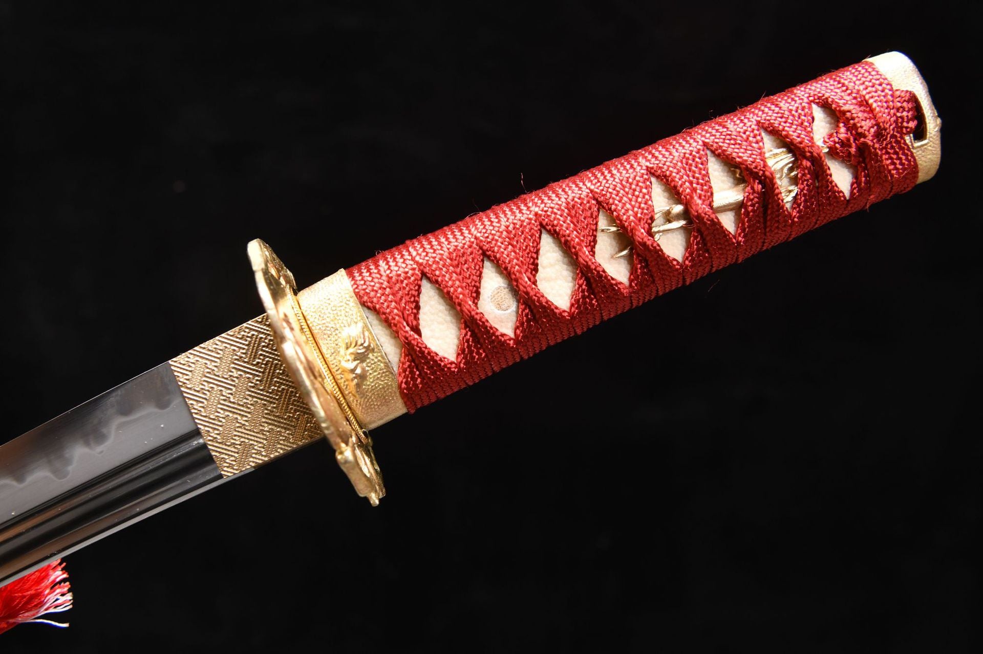 1200 New Handmade Short 12-inch T10 Burnt Edge Shiken Samurai Sword - Kisaragi Short Sword