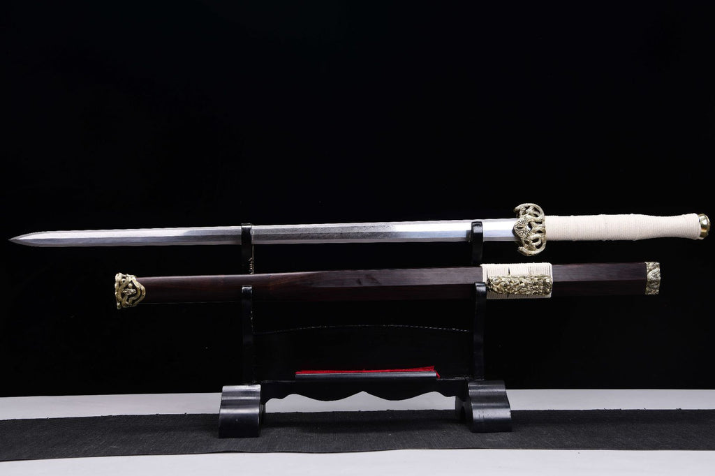 2360 New 28-inch Feather Patterned Patterned Steel Han Sword - Golem Sword