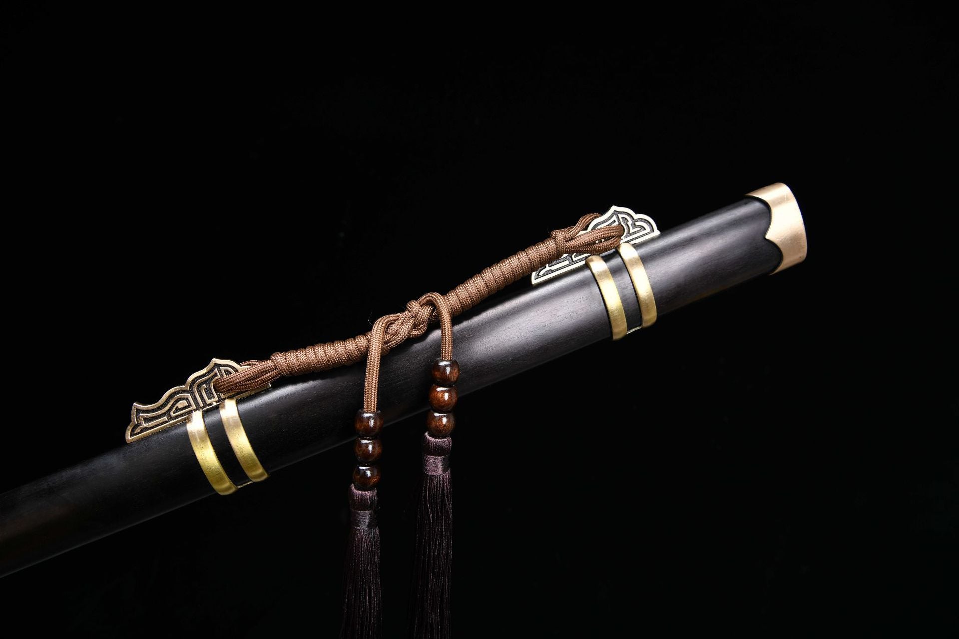 1160 New Handmade Long 26-inch Patterned Steel Fishskin-Handled Tang Sword - Hui Ruyi Tang Knife (Fishskin-Handled Model)