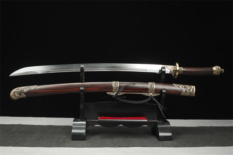 1200 Long 26" New Large Red Acid Branch Goose Plume Knife - Sea Dragon God
