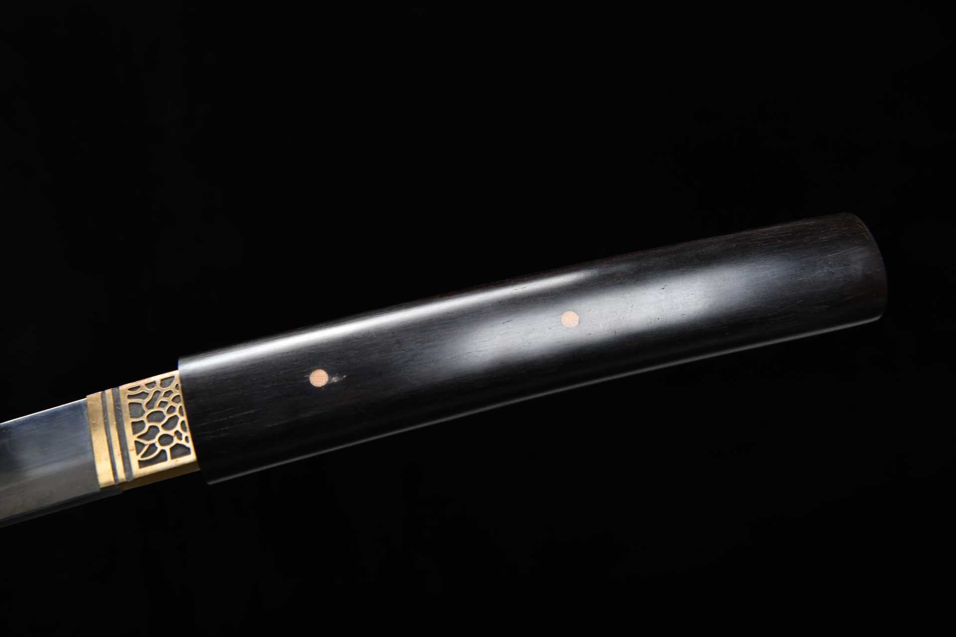 1000 New Handmade Medium 20" Ebony T10 Burnished Blade Samurai Sword - Dark Moon Juho Rib Differences