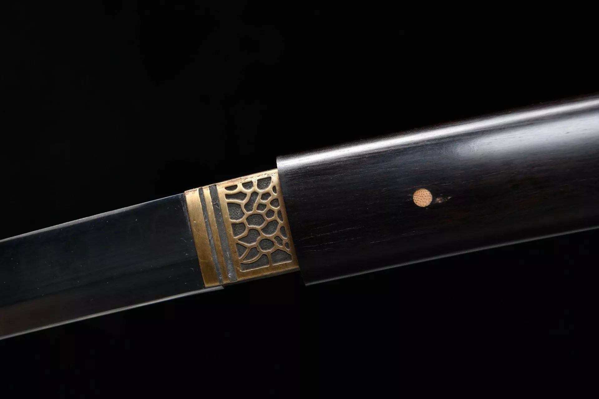 1000 New Handmade Medium 20" Ebony T10 Burnished Blade Samurai Sword - Dark Moon Juho Rib Differences