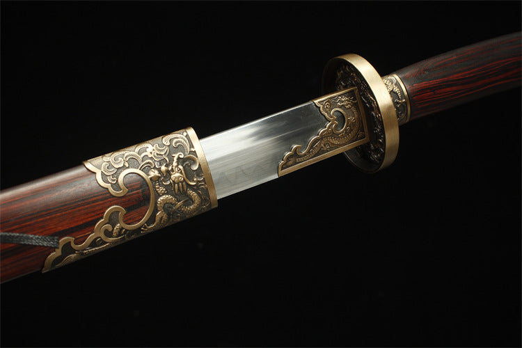 1200 Long 26" New Large Red Acid Branch Goose Plume Knife - Sea Dragon God