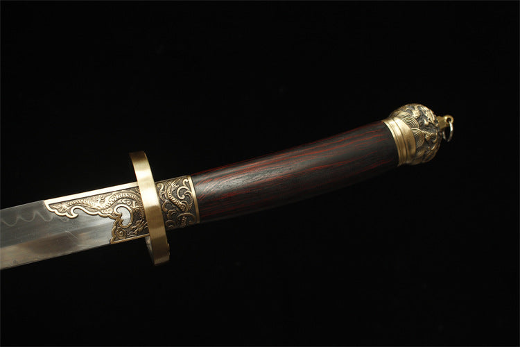 1200 Long 26" New Large Red Acid Branch Goose Plume Knife - Sea Dragon God