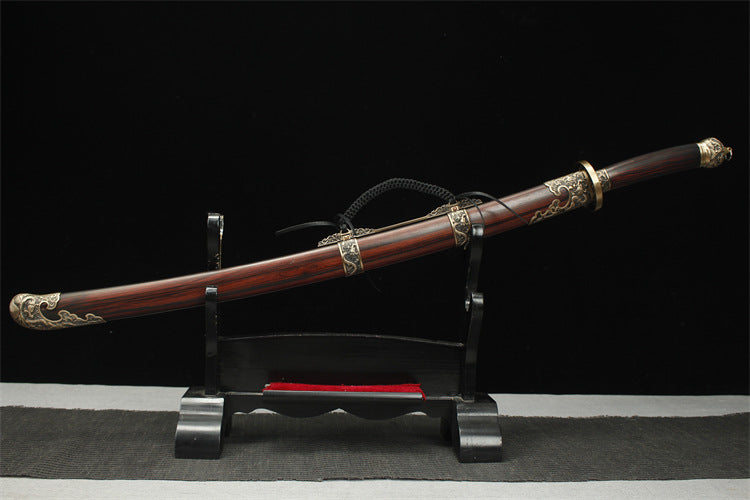 1200 Long 26" New Large Red Acid Branch Goose Plume Knife - Sea Dragon God