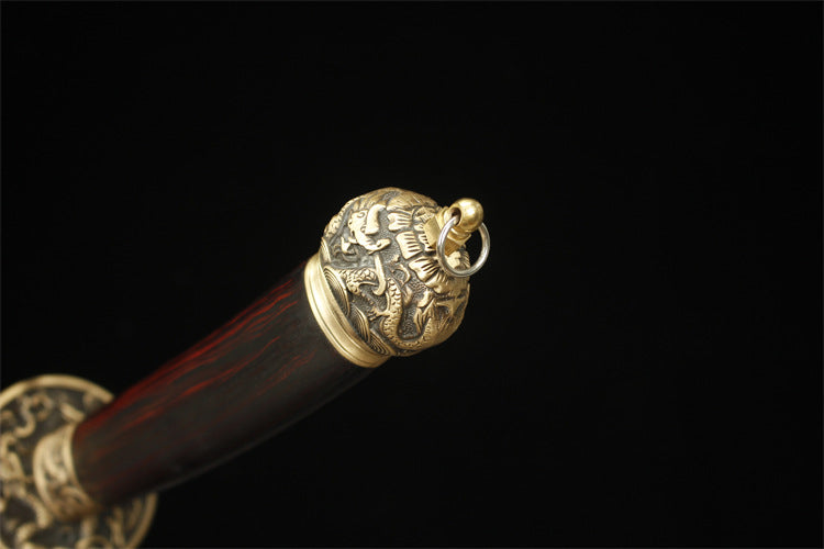 1200 Long 26" New Large Red Acid Branch Goose Plume Knife - Sea Dragon God