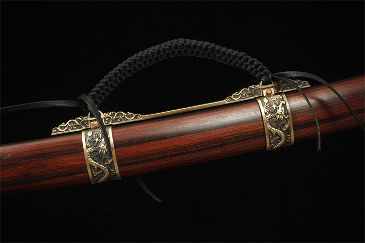 1200 Long 26" New Large Red Acid Branch Goose Plume Knife - Sea Dragon God