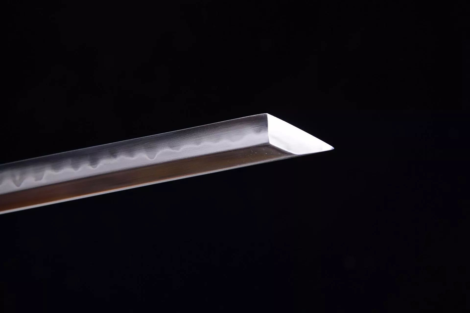 1300 New Special Long 26" T10 Burnished Blade Sharpened Tang Horizontal Knife - Small Tang Knife (Fish Skin Handle Version)