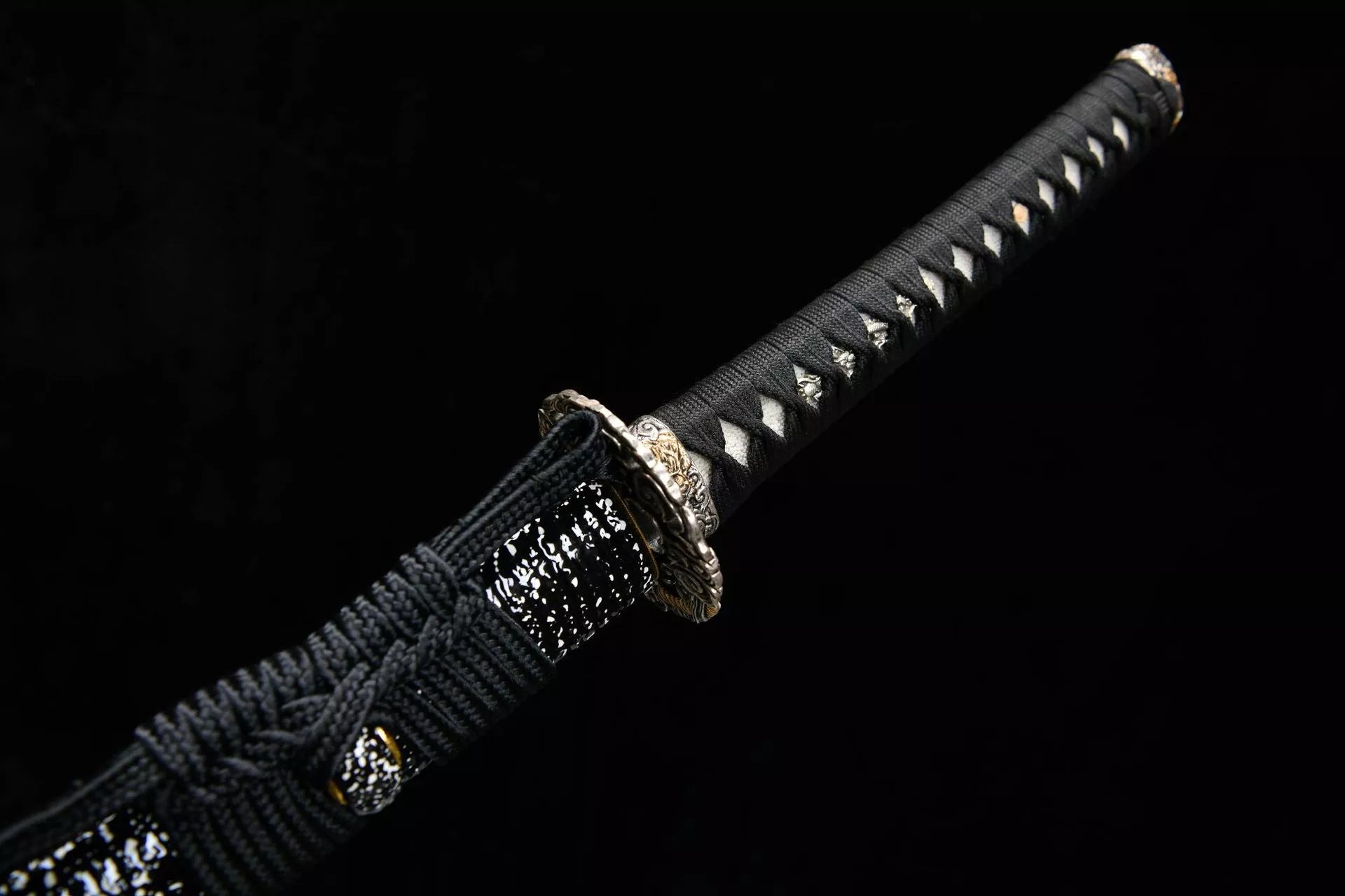 1200 New Handmade Long 26 T10 Burnished Blade Samurai Sword - Rolling Cloud Dragon