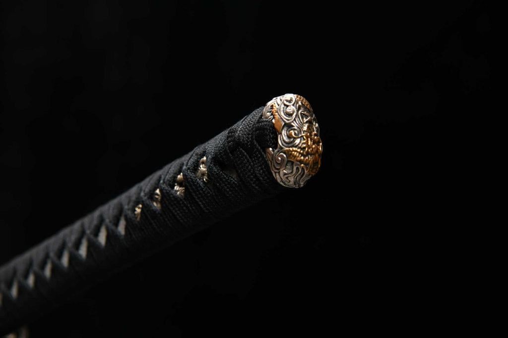 1200 New Handmade Long 26 T10 Burnished Blade Samurai Sword - Rolling Cloud Dragon