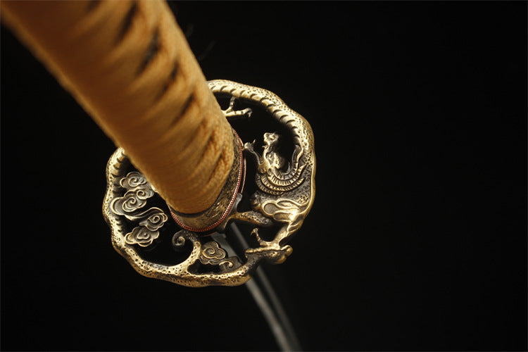 1020 Special long 26 inch new thong pattern grinding gray fighting sword samurai sword - Rui Long Fighting Sword