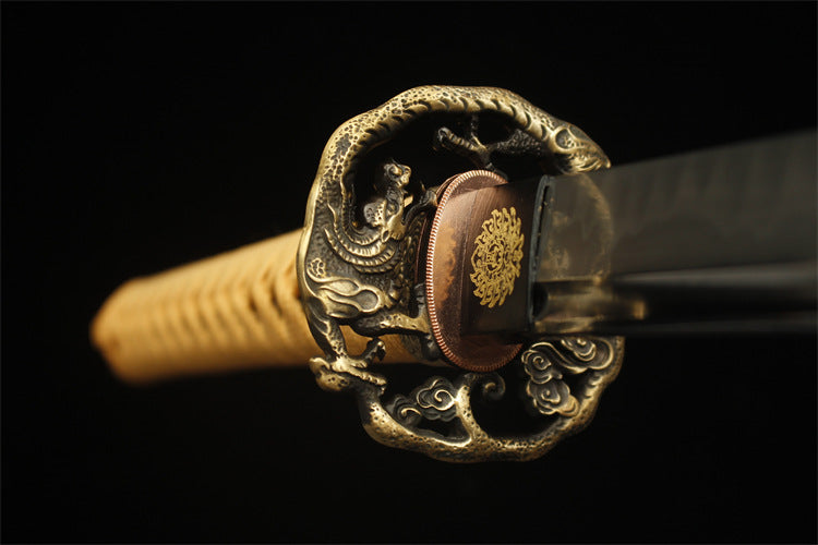 1020 Special long 26 inch new thong pattern grinding gray fighting sword samurai sword - Rui Long Fighting Sword