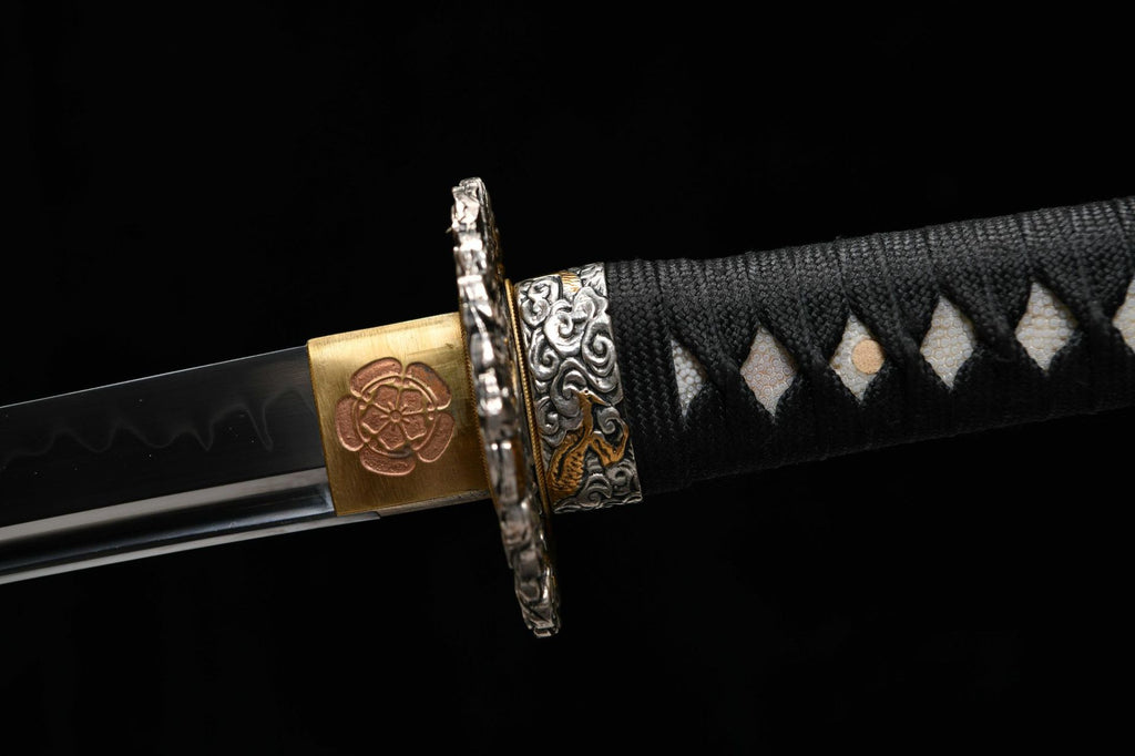 1200 New Handmade Long 26 T10 Burnished Blade Samurai Sword - Rolling Cloud Dragon