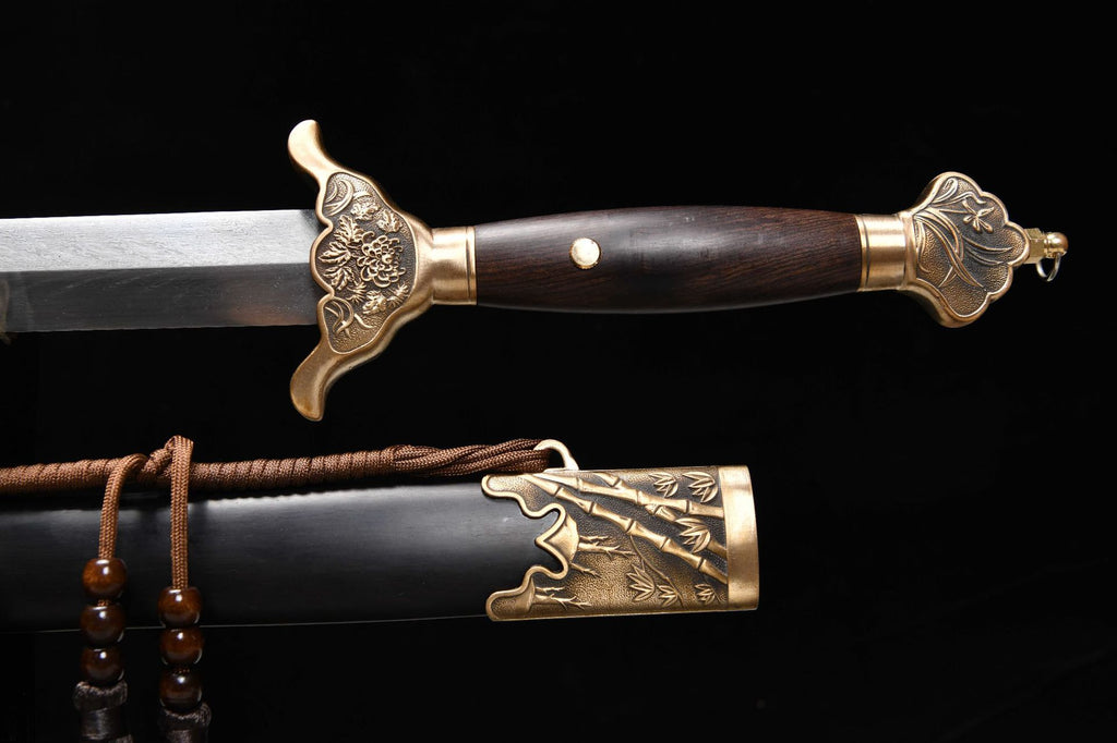 1360 New Handmade Long 28-inch Phoenix Feather Pattern Qing Sword - Junzi Sword