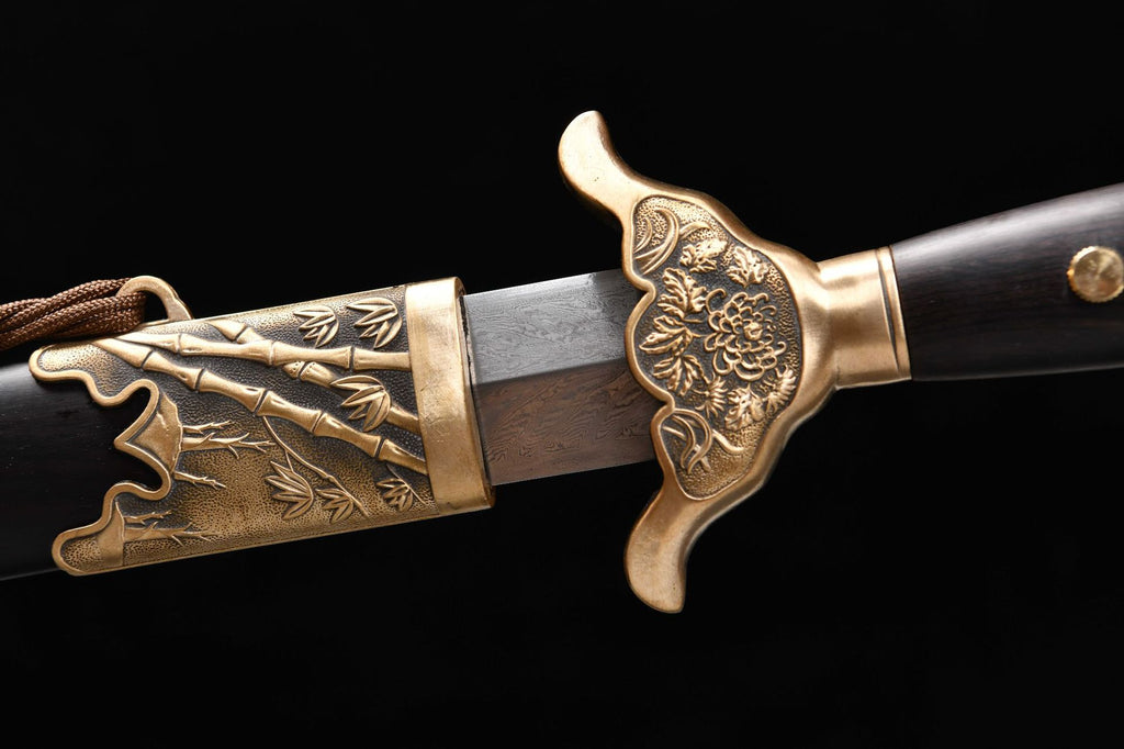 1360 New Handmade Long 28-inch Phoenix Feather Pattern Qing Sword - Junzi Sword