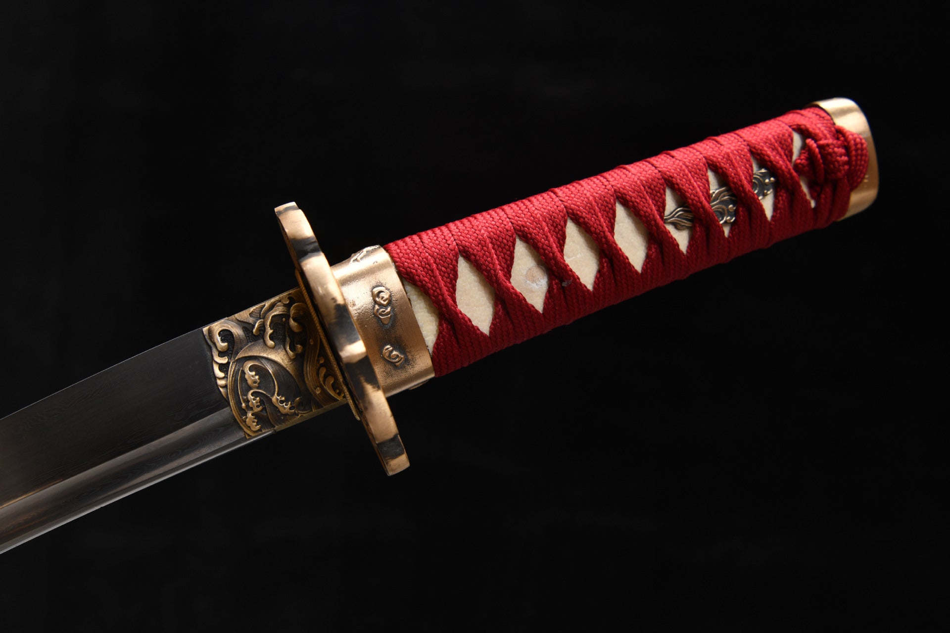 The new handcrafted short 12-inch high-performance tempered steel black samurai sword - Shadow Ninja Katana