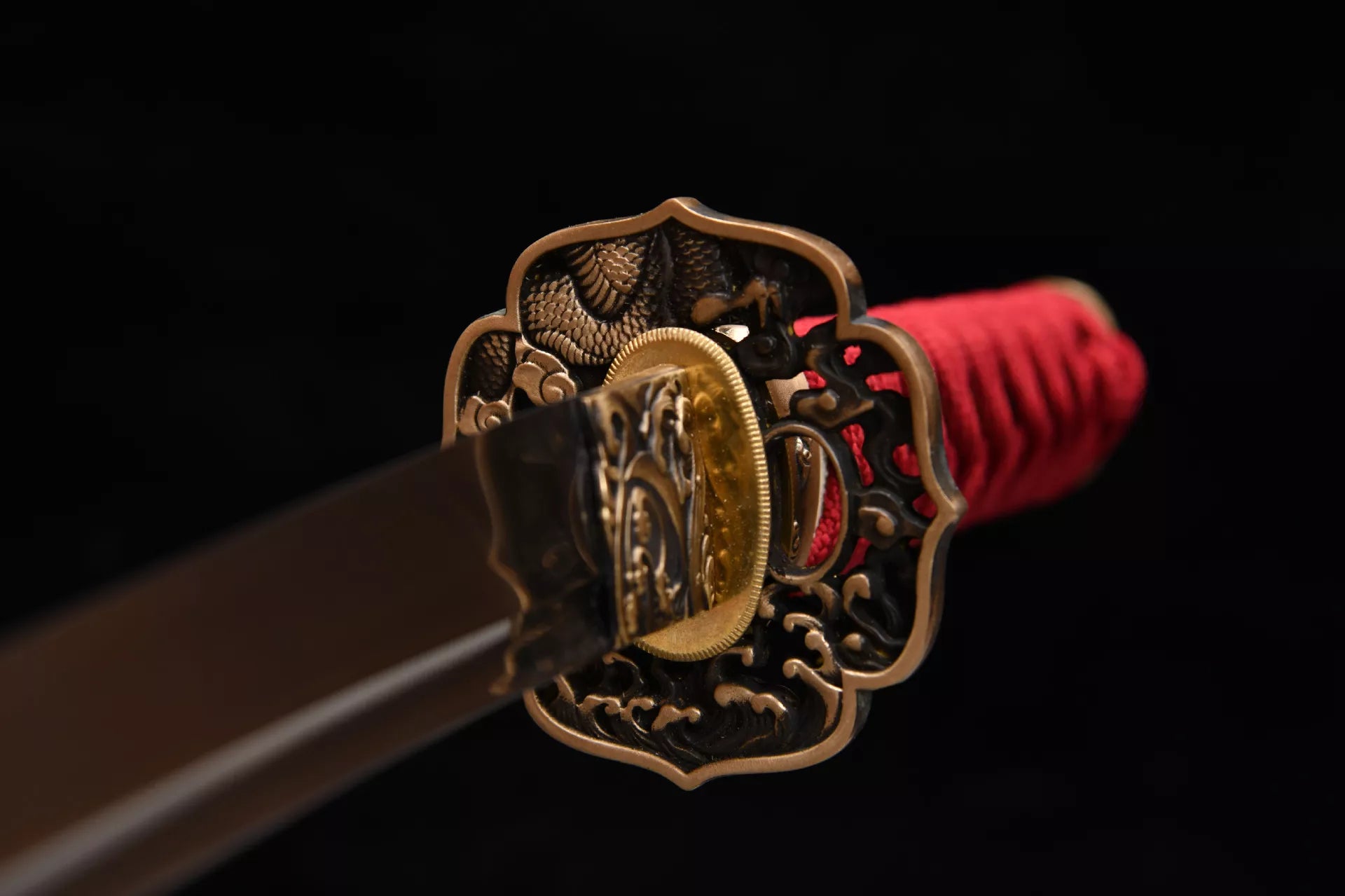 The new handcrafted short 12-inch high-performance tempered steel black samurai sword - Shadow Ninja Katana