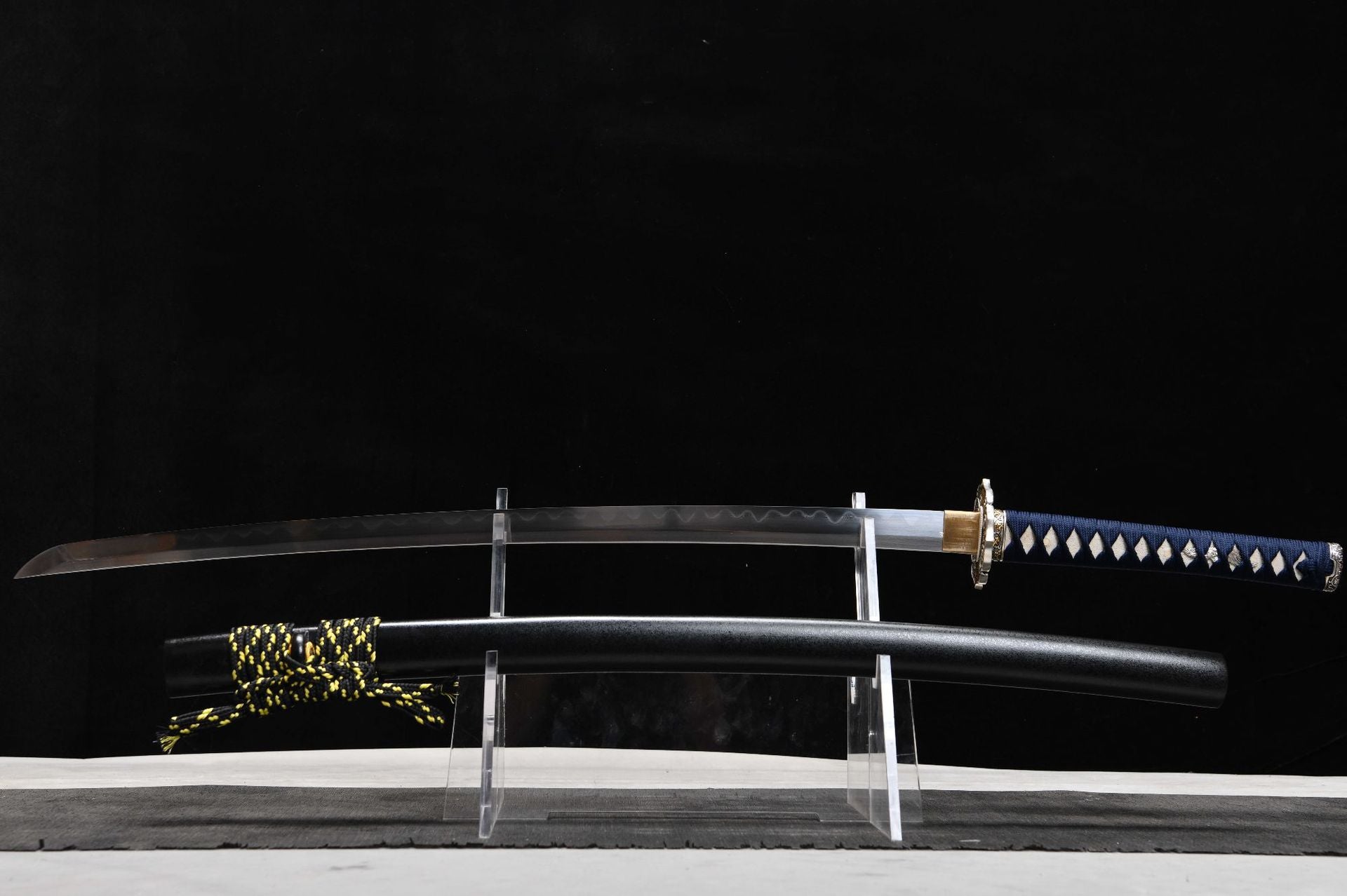 1260 New Handmade Long 26-inch Patterned Steel Burnished Blade Samurai Sword - Phoenix Dance Fighting Sword