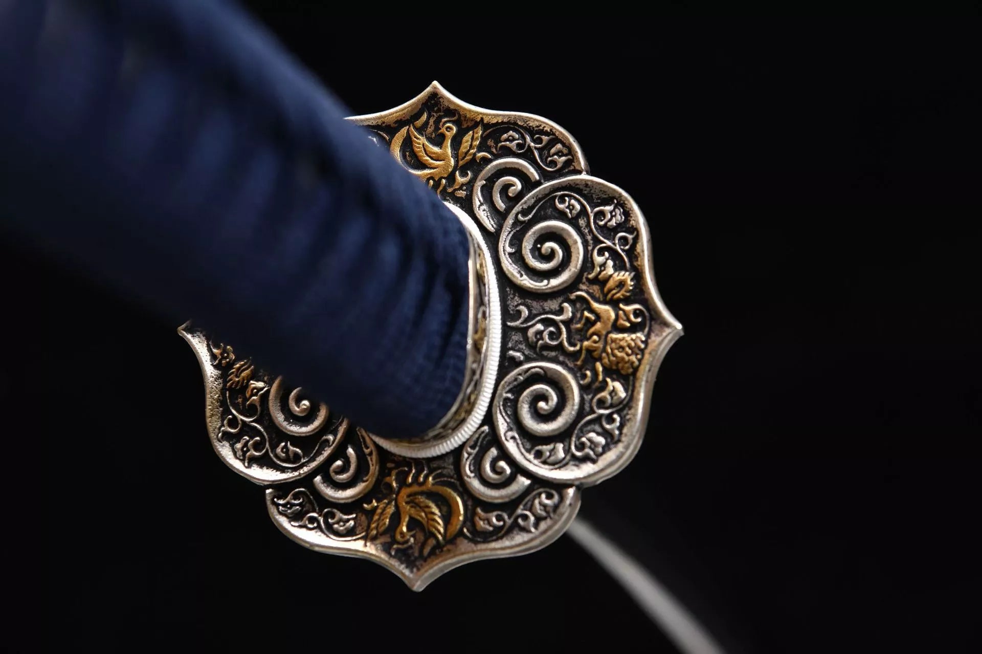 1260 New Handmade Long 26-inch Patterned Steel Burnished Blade Samurai Sword - Phoenix Dance Fighting Sword