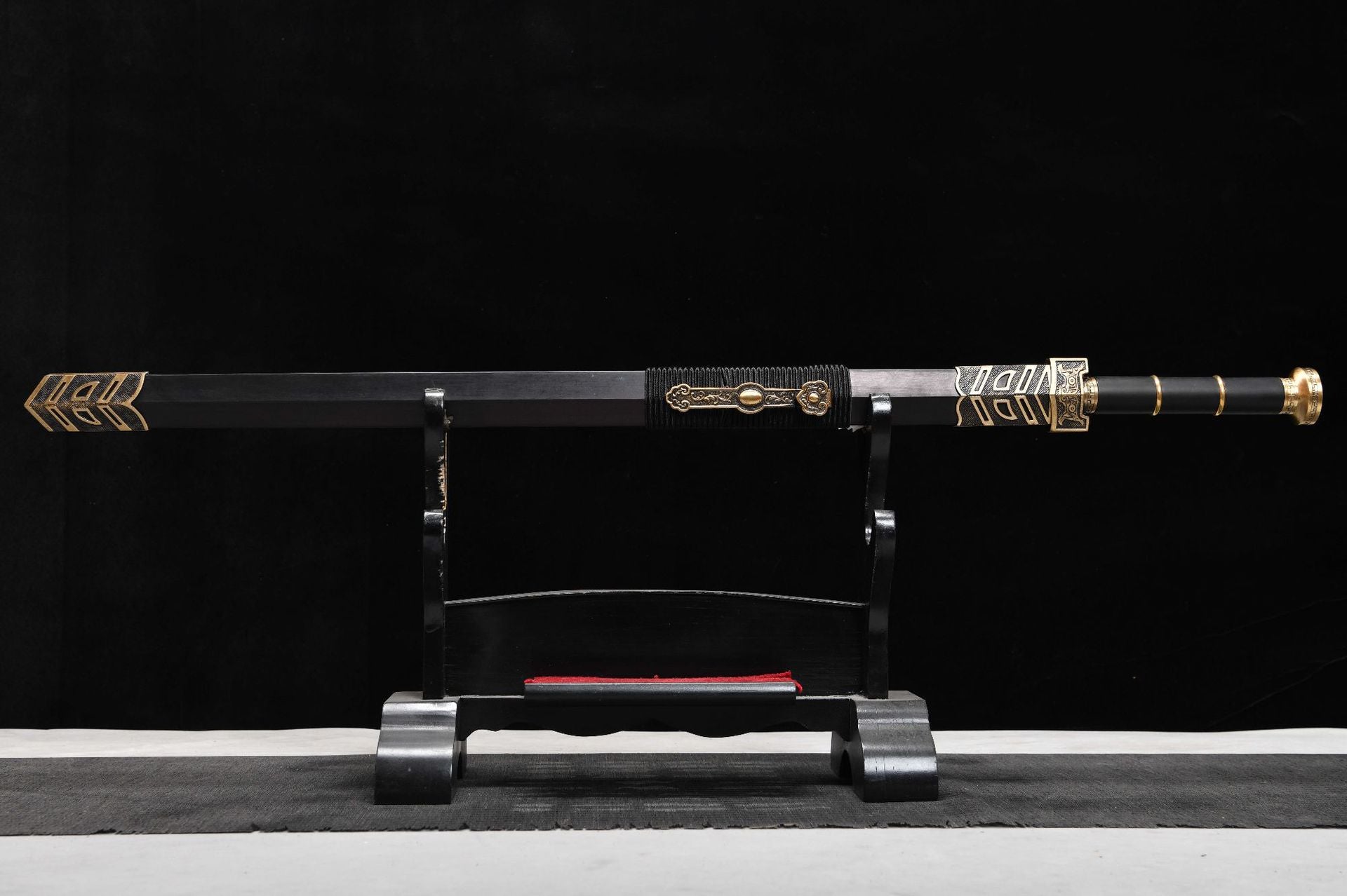 1060 New Handmade Long 28-inch Pure Copper Patterned Steel Han Sword - Ruyi Sword