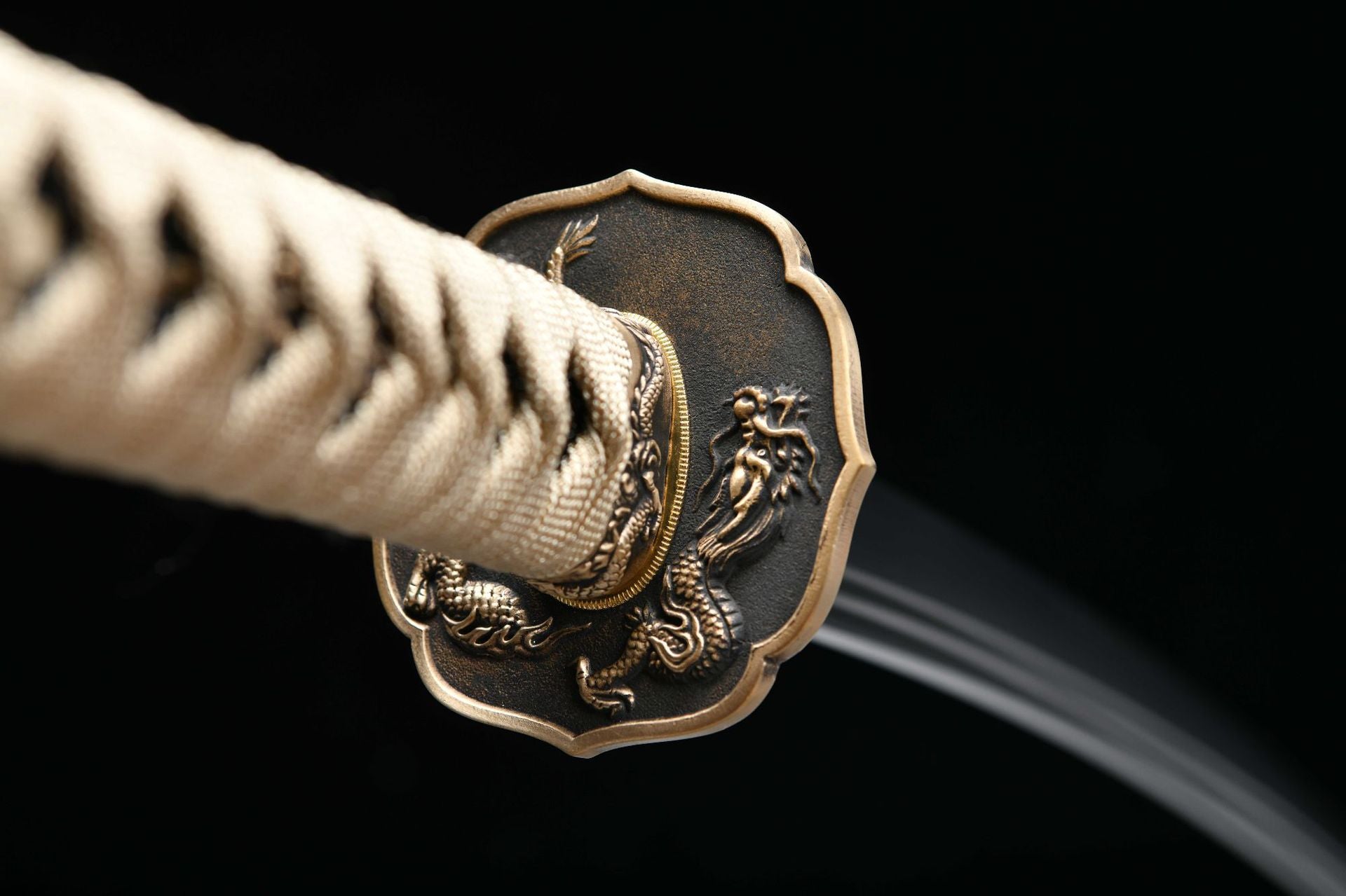 26-inch High Manganese Steel Double-Grooved Katana - Oni Samurai Uchika