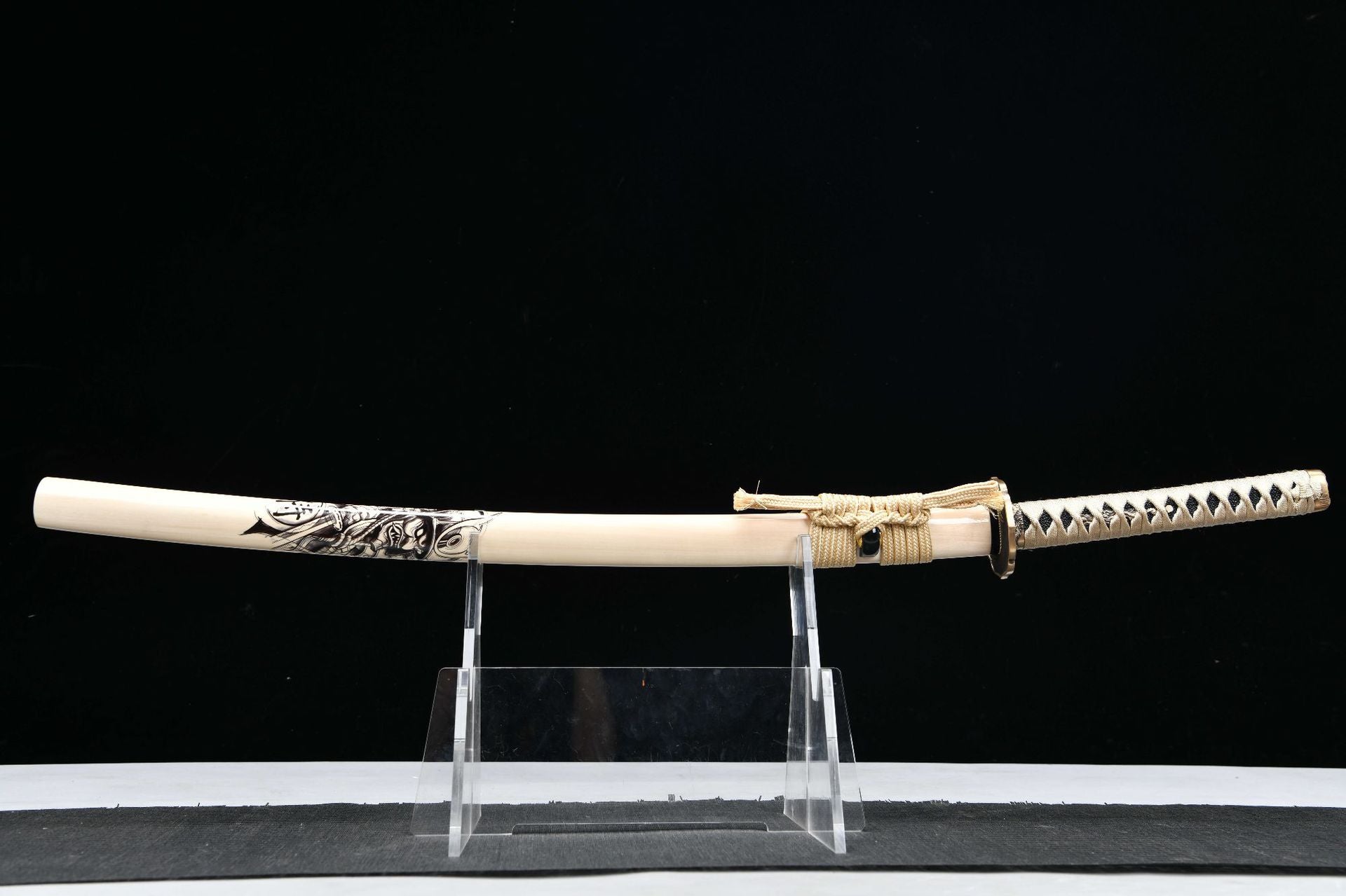 26-inch High Manganese Steel Double-Grooved Katana - Oni Samurai Uchika