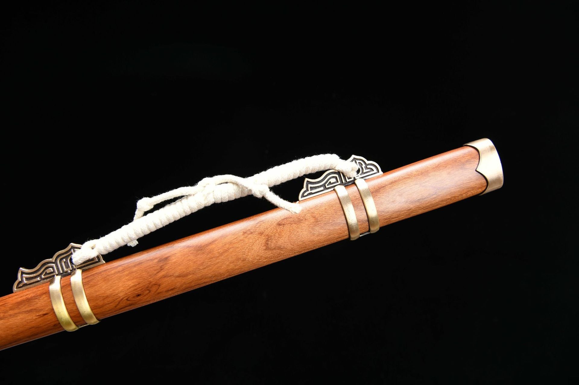 1360 New Handmade Long 28-inch Patterned Steel Clip Steel Tang Sword--Returned Tang Sword (Fishskin Hilt)