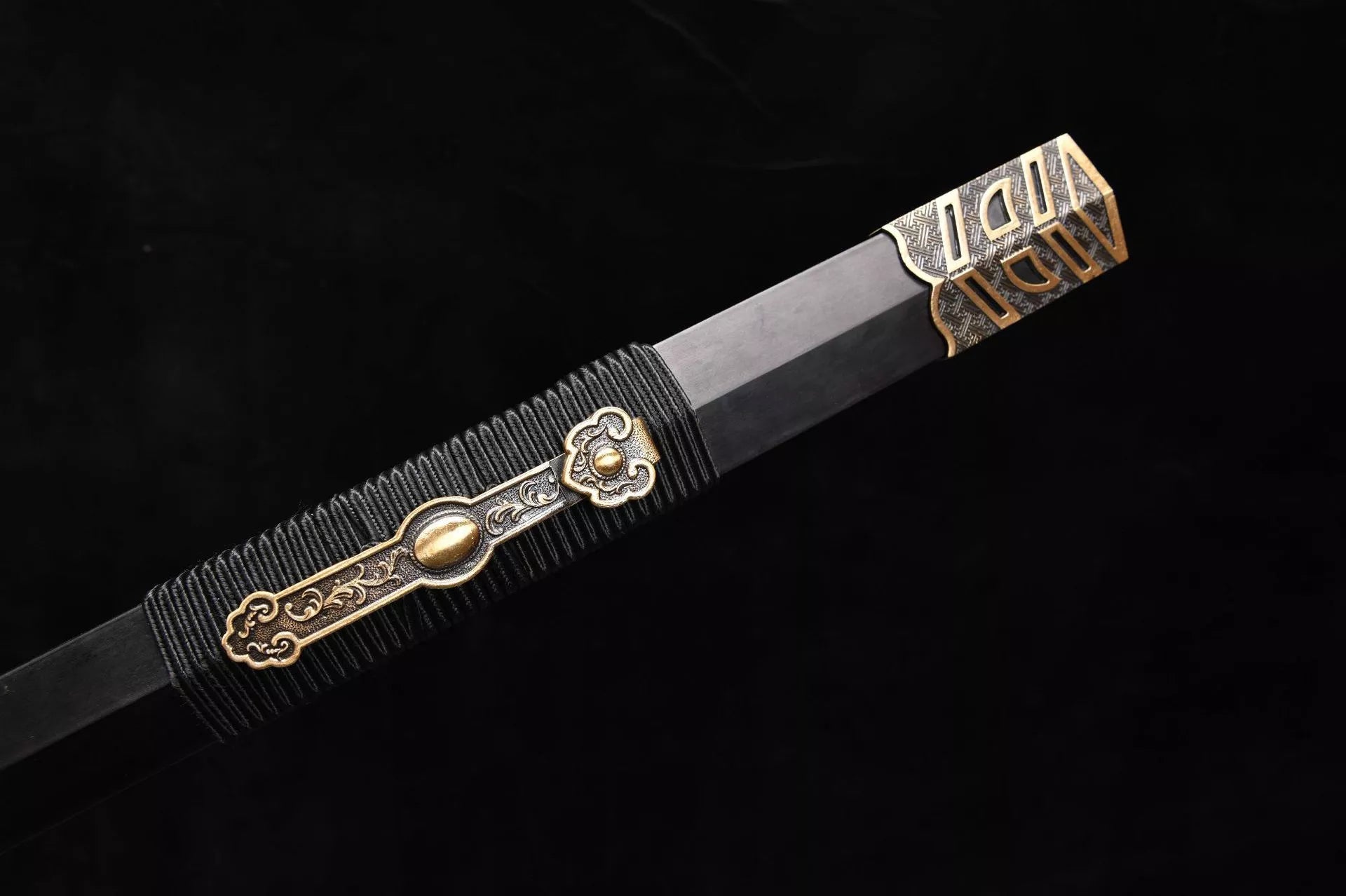 1060 New Handmade Long 28-inch Pure Copper Patterned Steel Han Sword - Ruyi Sword