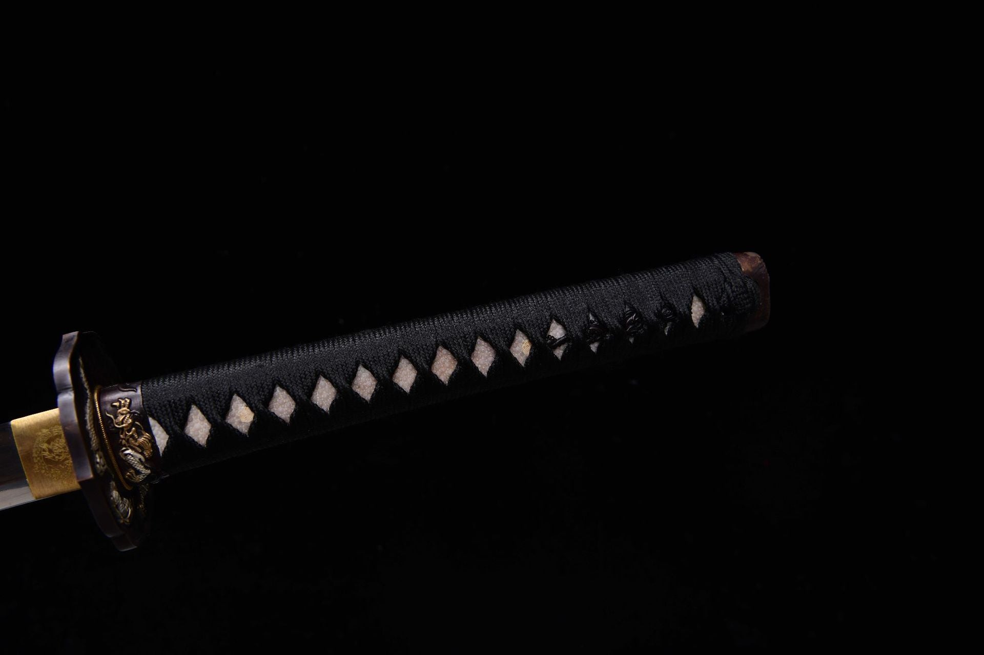 1280 Long 26 T10 Steel Burnished Blade True Cross-Handed Samurai Sword - Ryujin Fighting Sword