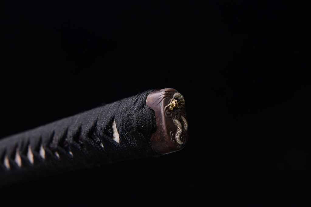 1280 Long 26 T10 Steel Burnished Blade True Cross-Handed Samurai Sword - Ryujin Fighting Sword