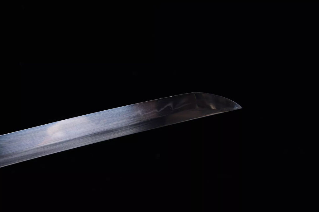 1280 Long 26 T10 Steel Burnished Blade True Cross-Handed Samurai Sword - Ryujin Fighting Sword