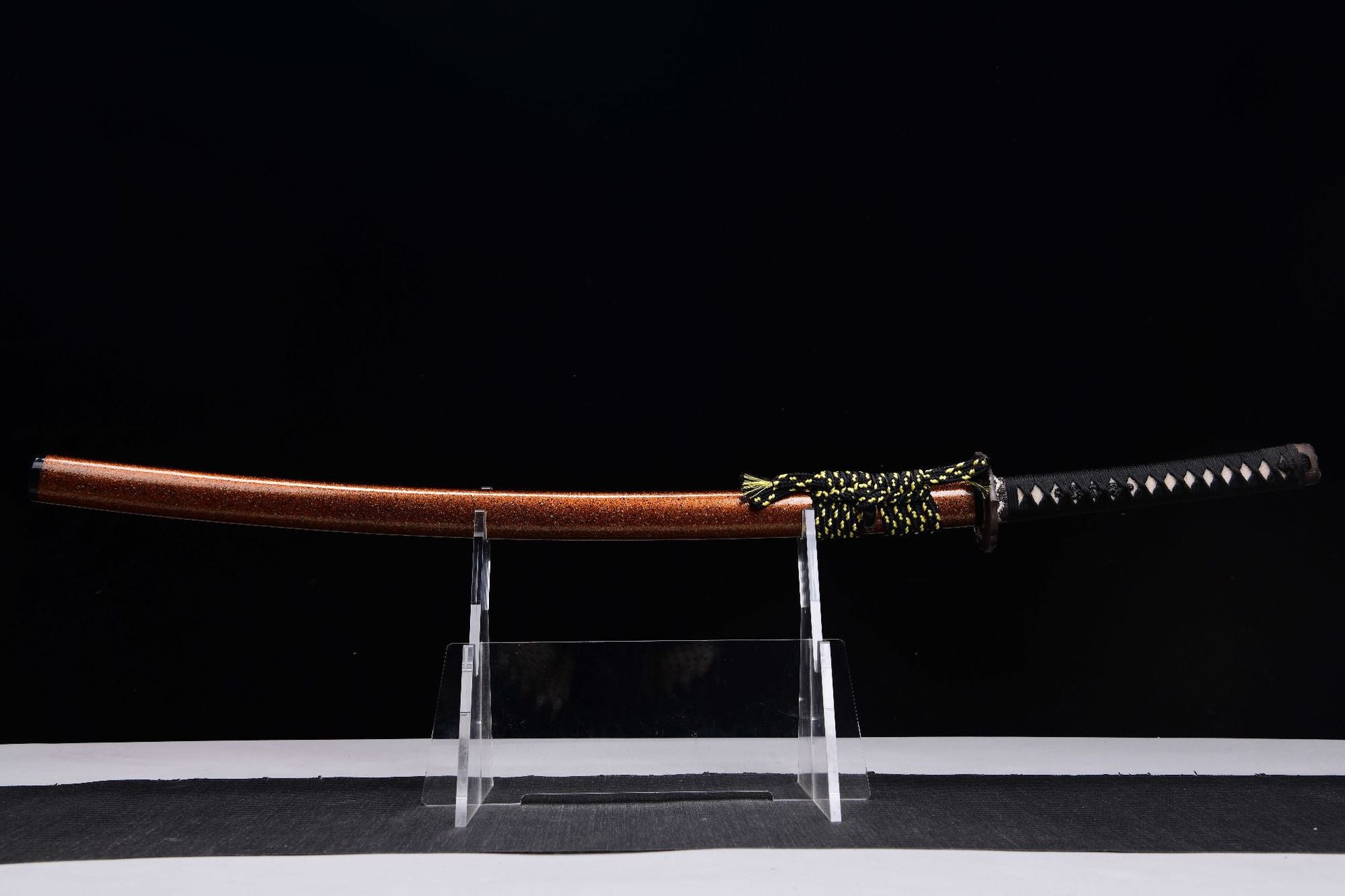 1280 Long 26 T10 Steel Burnished Blade True Cross-Handed Samurai Sword - Ryujin Fighting Sword