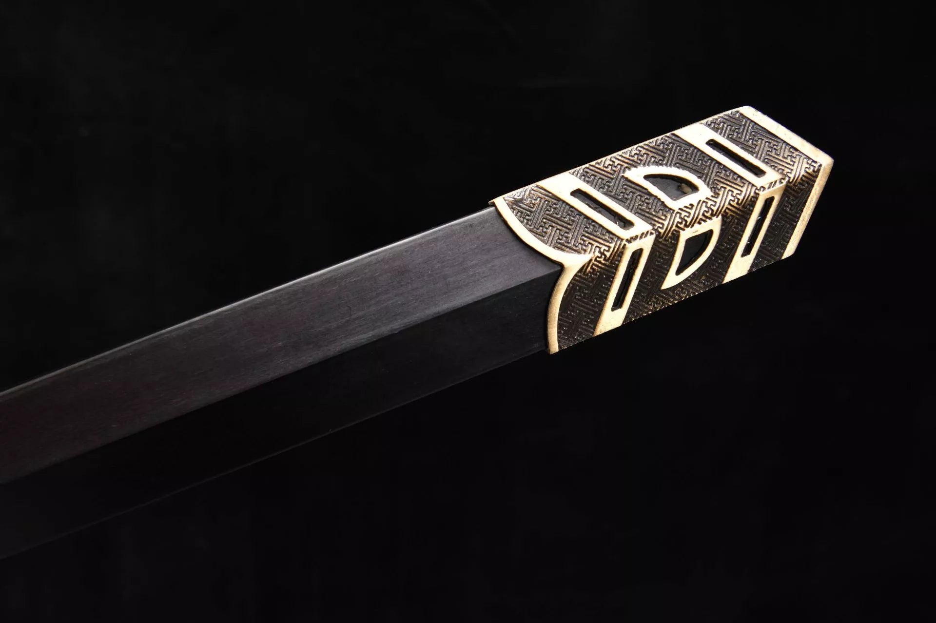 1060 New Handmade Long 28-inch Pure Copper Patterned Steel Han Sword - Ruyi Sword