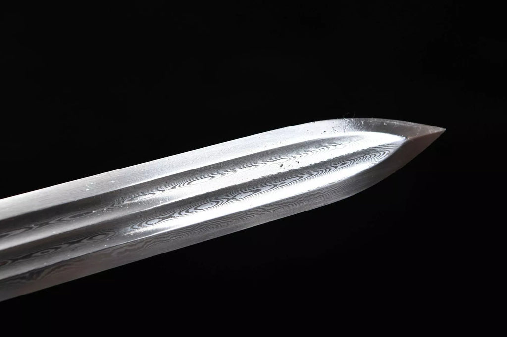 1060 New Handmade Long 28-inch Pure Copper Patterned Steel Han Sword - Ruyi Sword